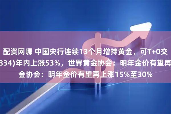 配资网哪 中国央行连续13个月增持黄金，可T+0交易的金ETF(159834)年内上涨53%，世界黄金协会：明年金价有望再上涨15%至30%